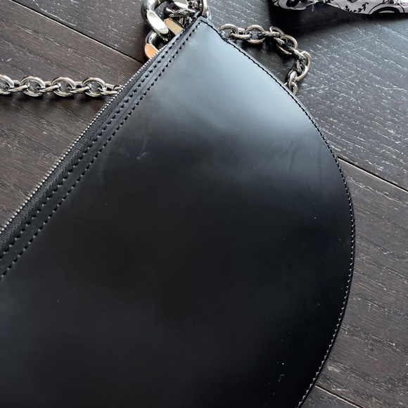 KARA black Starfruit Leather Chain Bag silver with dust bag shoulder bag - Picture 5 of 10